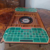 Tavolo tondo trasformabile in tavolo da gioco