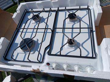 Piano cottura  ariston 4 fuochi smaltato bianco