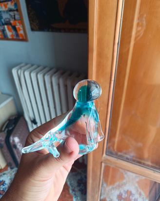 scultura in vetro soffiato di una foca