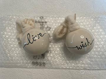 Palline di Natale in vetro bianche