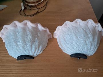 coppia di applique murrina satinate