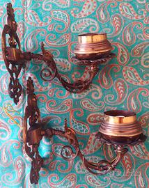 2 APPLIQUES IN OTTONE VINTAGE