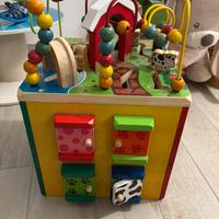 Gioco legno bambini 0-3 anni cubo motorio