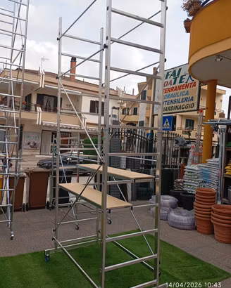 trabattello alluminio alto 3.7 MT base 100x155