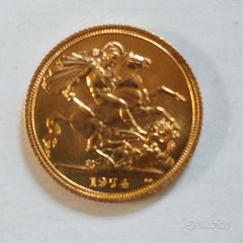 Sterlina d'oro 1974 nuova