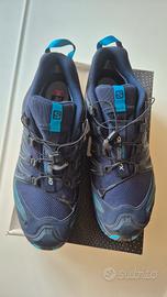 Scarpe tracking SALOMON blu usate 3 volte 