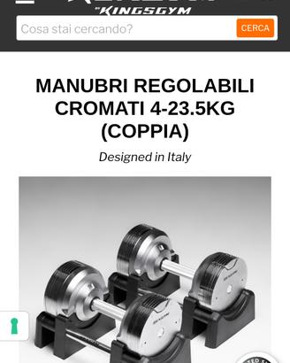 coppia di manubri regolabili