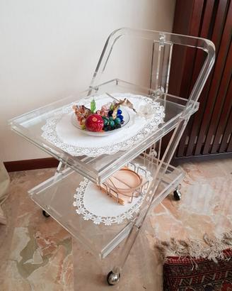 CARRELLO portavivande in plexiglass