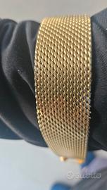bracciale placcato oro a maglia    