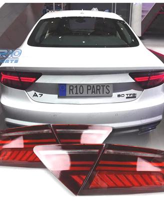 FANALI AUDI A7 4G 10-17 LOOK RS7 FULL LED ROSSO AF