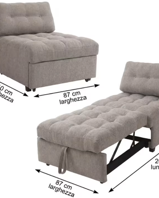 Poltrona letto singolo salvaspazio NUOVA