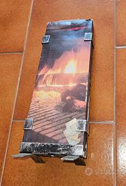 porta fiammiferi ferro battuto camino stufa