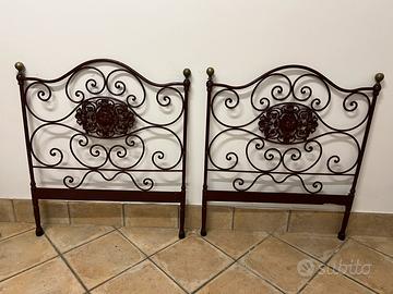 Letto doppio in ferro battuto
