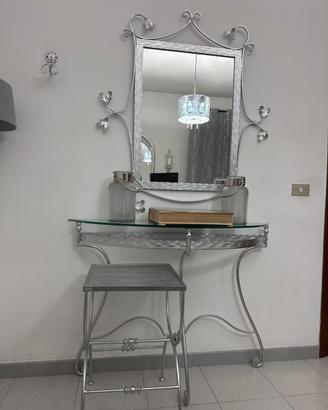 Console artigianale in ferro battuto