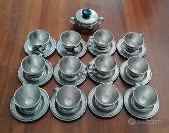 12 TAZZINE TERMICHE + ZUCCHERIERA CAFFÈ NANNI P&B
