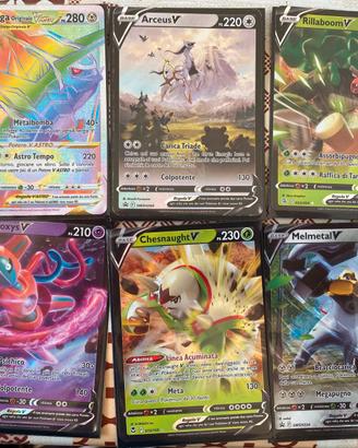 Set 6 carte da collezione Pokemon