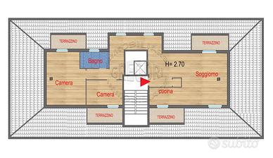 Attico / Mansarda di 105 m² con 5 locali a Porto S