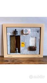 Diorama Quadro Artigianale Parete esterna Gatto Sc