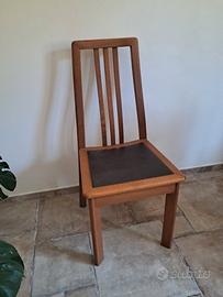 6 sedie in legno massello