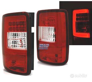 FANALI VOLKSWAGEN VW CADDY 04-15 LED ROSSO CROMATO
