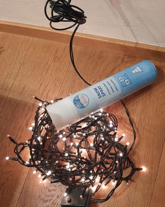 lucine natale e neve spray