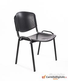 Sedia sala attesa Impilabile in Plastica NERO
