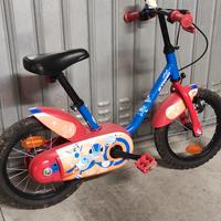 BICICLETTA PER BAMBINO RUOTE DA 14" CON ROTELLE