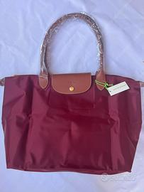 Tote rossa bordeaux Longchamp grande