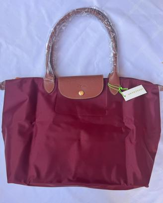 Tote rossa bordeaux Longchamp grande