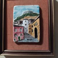 Villani. Scultura Rilievo pietra colorato molise