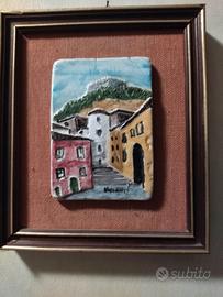 Villani. Scultura Rilievo pietra colorato molise