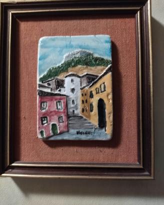 Villani. Scultura Rilievo pietra colorato molise