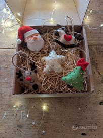 Set decorazioni natalizie fatte a mano