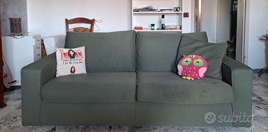 Divano letto verde 3 posti