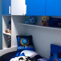 Cameretta bambino blu grigia