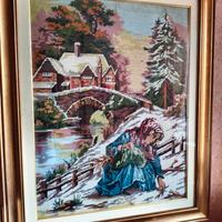 Quadro con Ricamo Mezzo Punto Margot de Paris