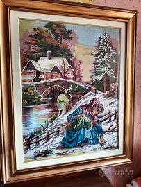 Quadro con Ricamo Mezzo Punto Margot de Paris