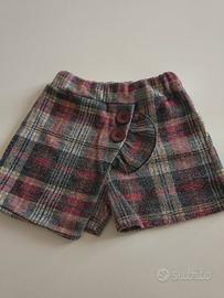 gonna a pantaloncino bimba  anni 4