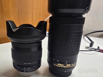 Nikon AF- P 70/300mm  + Sigma 17-70 1:2.8- 4 Dc 
