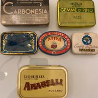 Scatoline in latta d'epoca