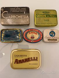 Scatoline in latta d'epoca