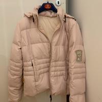 Piumino da donna Husky rosa cappuccio