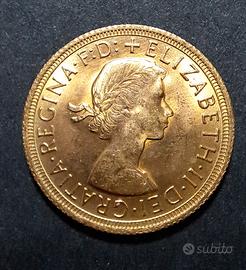 Sterlina oro Regina Elisabetta II, fiocco