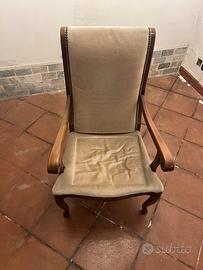 Sedia Poltrona vintage antiquariato