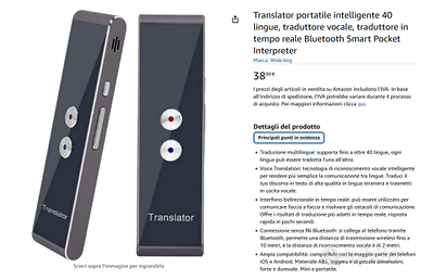 Traduttore portatile intelligente