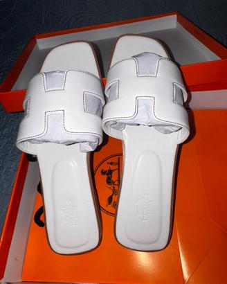 Ciabattine Hermès bianche – N. 36