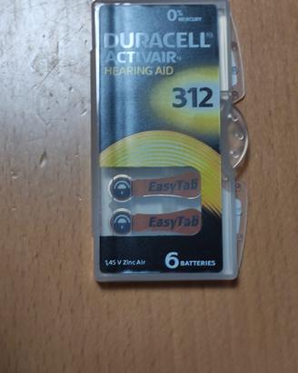 Batterie per apparecchi acustici Duracell 312