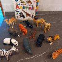 Kit animali - libro e statuette