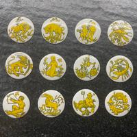 Cabochon in ceramica segni zodiaco