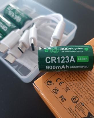 BATTERIE RICARICABILI CR123A NUOVE 
